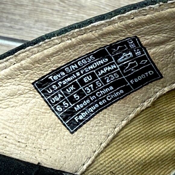 Teva Ventura Women’s Sz 6.5 Black Nubuck Slip-On Strap Comfort Loafer Mule Clog - Picture 6 of 12